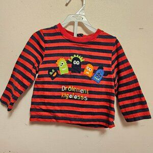 BOYS 12 MONTH STRIPED MONSTER SHIRT